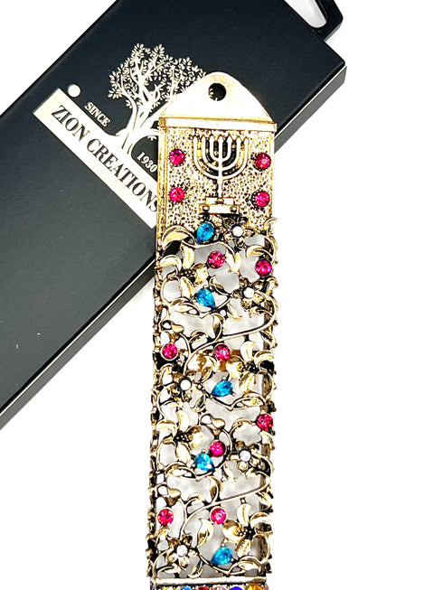 Contemporary Menorah Mezuzah